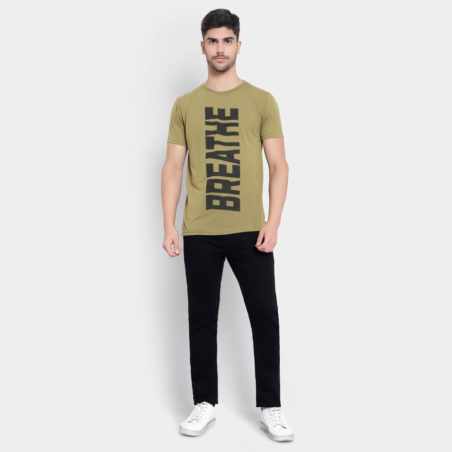 Round Neck T-Shirt, Olive, large image number null
