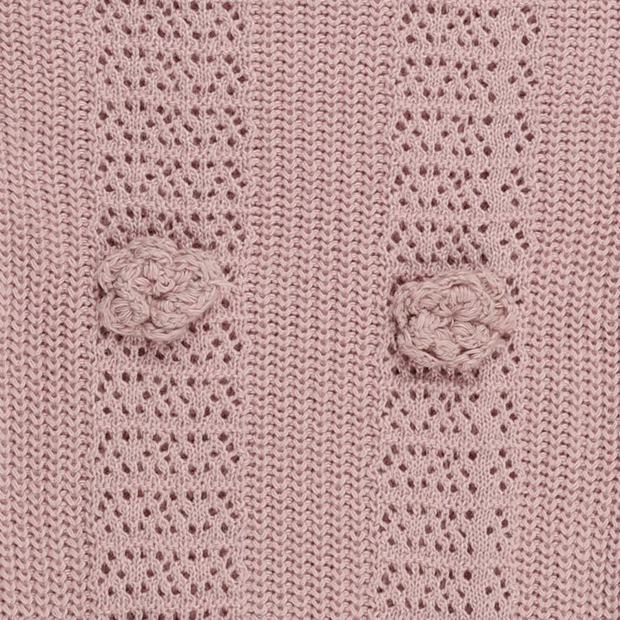 Girls' Light Pink Crew Neck Textured Pullover, हल्का गुलाबी, large image number null