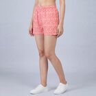 Women's Pink Regular Fit Drawstring Lounge Shorts, Pink, small