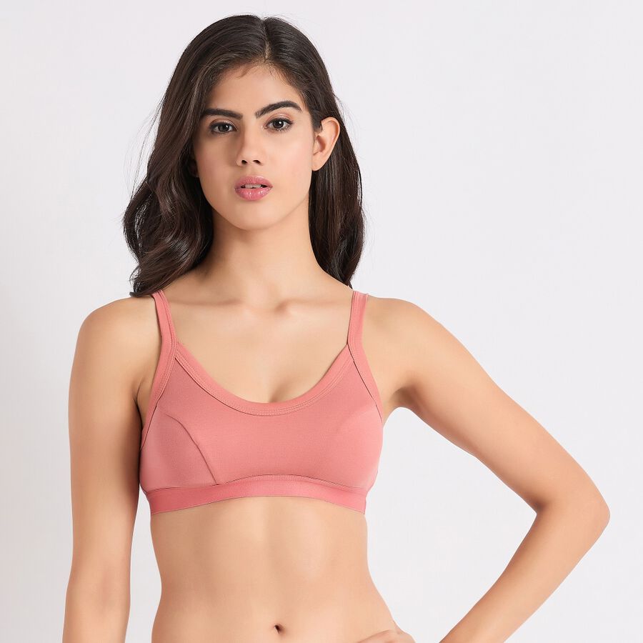 Ladies' Non-Padded Bra, Pink, large image number null