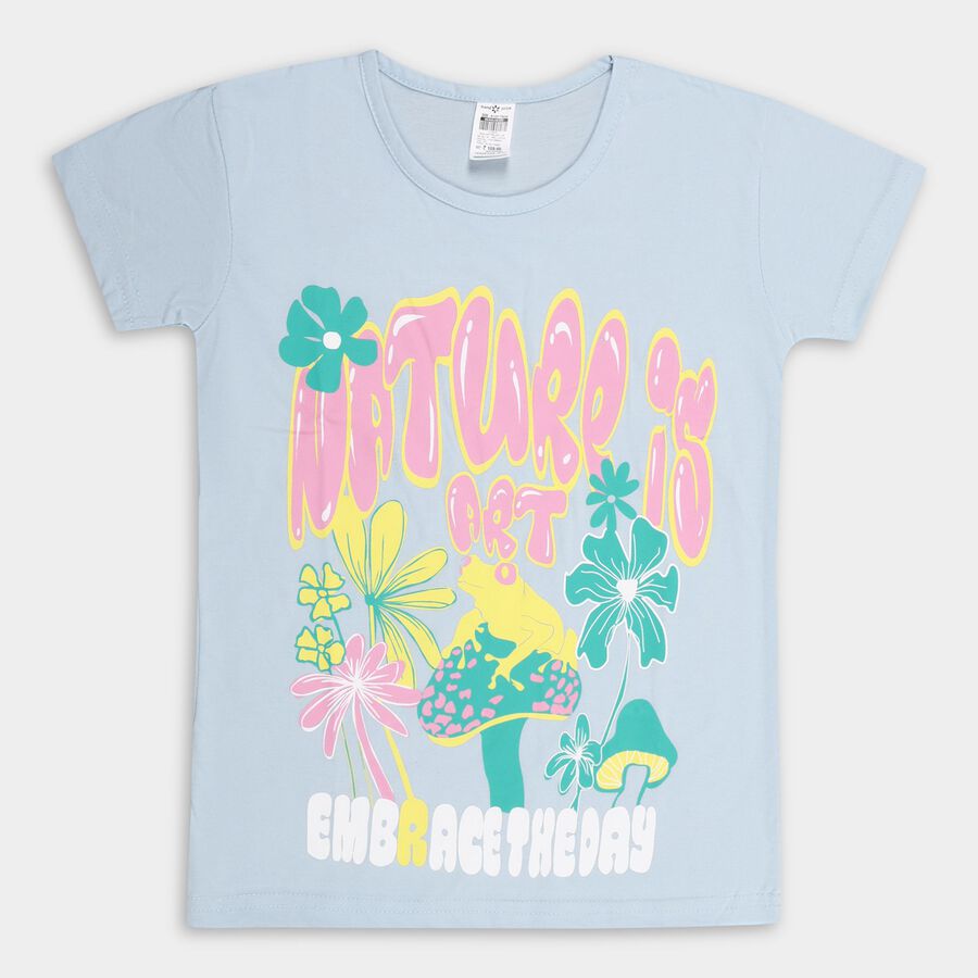 Girl's T-Shirt, Light Blue, large image number null