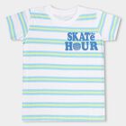 Boys' 100% Cotton Half Sleeves T-Shirt , हल्का हरा, small image number null