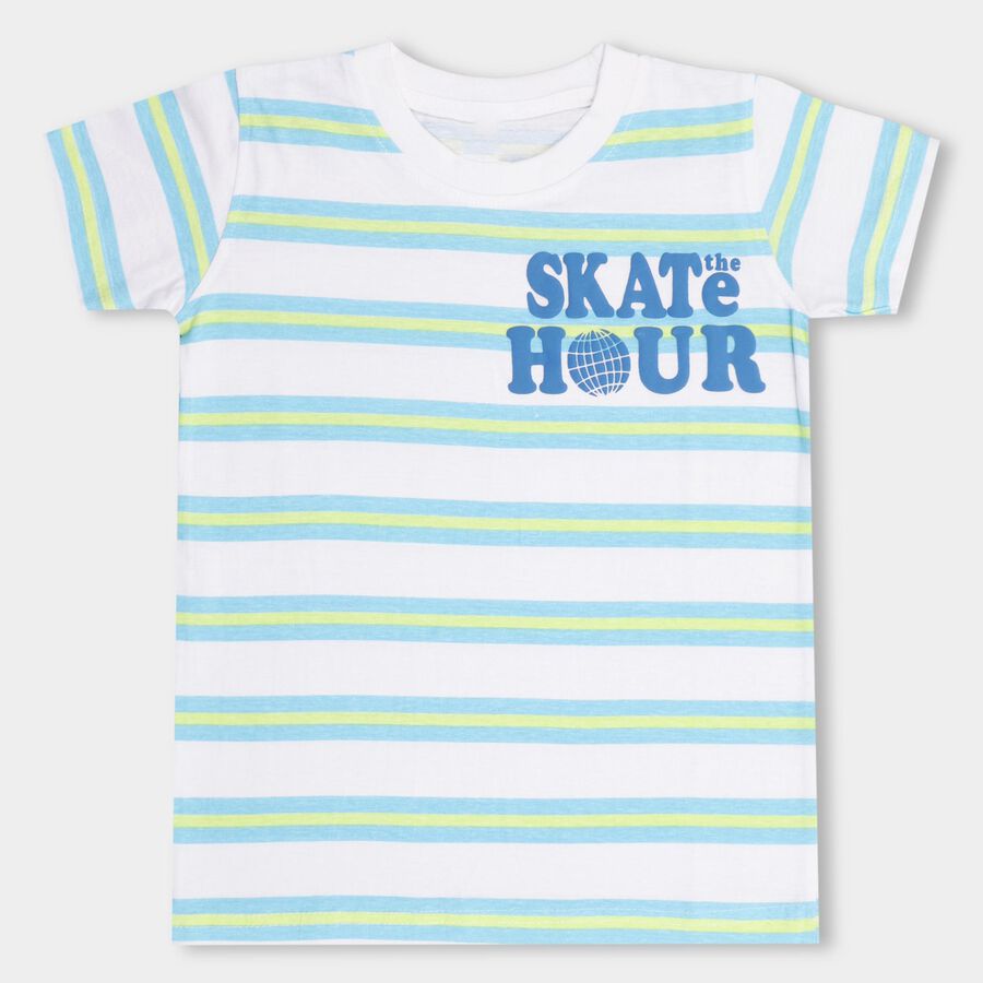 Boys' 100% Cotton Half Sleeves T-Shirt , हल्का हरा, large image number null