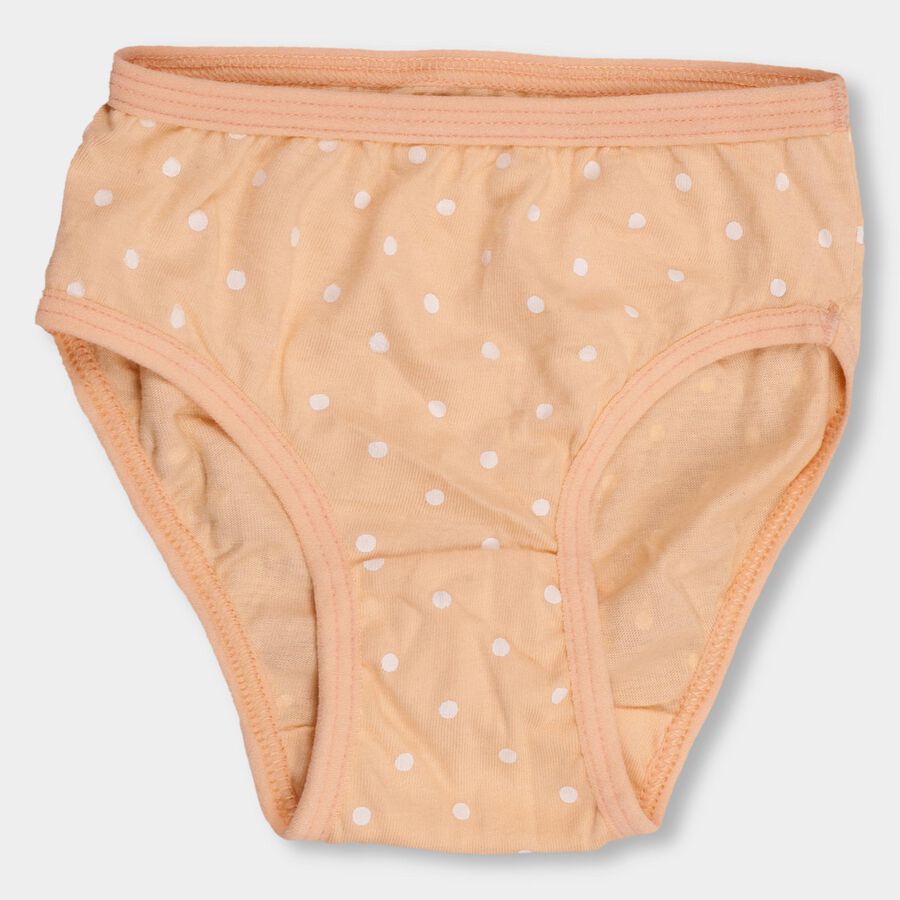 Girls' 100% Cotton Panty, Peach, large image number null