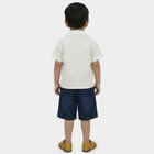 Boys White Cuban Casual Shirt, White, small