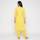 Women's Mustard Printed Ethnic Set, मस्टर्ड, small
