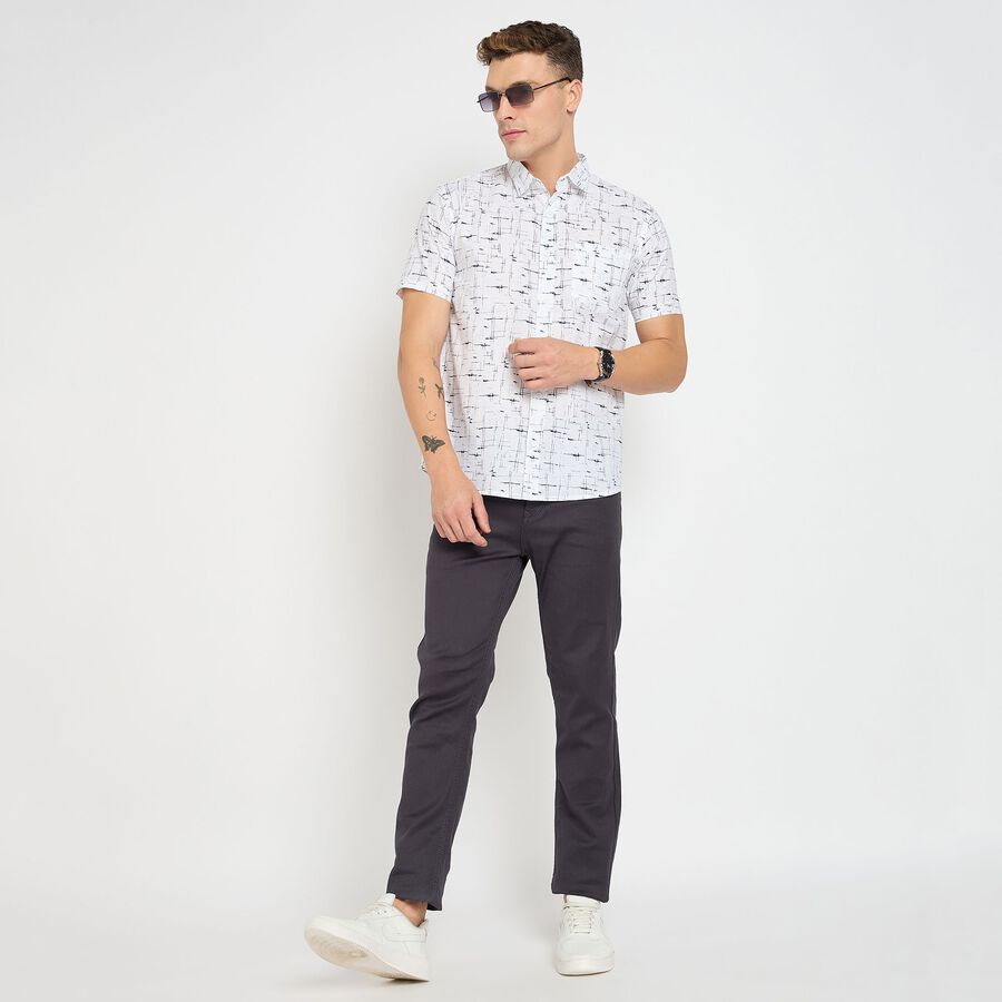 Men's Cotton Casual Shirt, सफ़ेद, large image number null