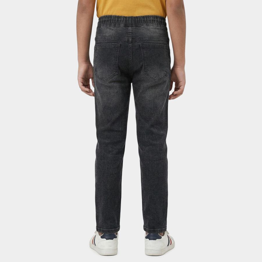 Boys Light Grey Slim Fit Jeans, हल्का ग्रे, large