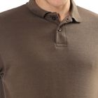 Men's Deep Brown Polo Neck T-Shirt, खाकी, small image number null