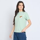 Ladies' Round Neck T-Shirt, हल्का हरा, small