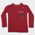 Boys Pink Crew Neck Regular T-Shirt, Pink, small