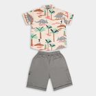 Boy's Cotton Woven Baba Suit, Beige, small image number null