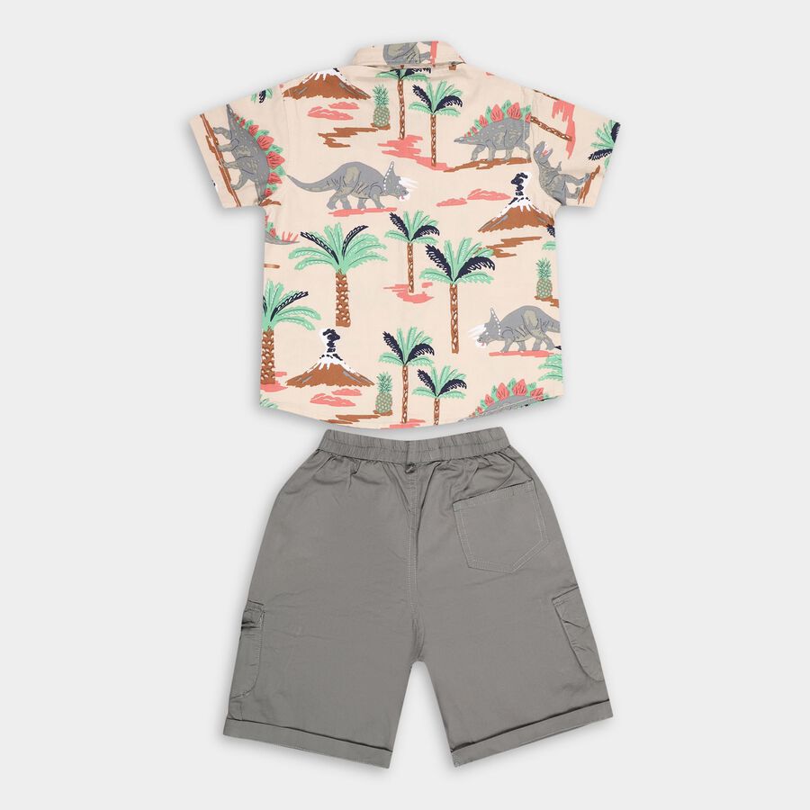 Boy's Cotton Woven Baba Suit, Beige, large image number null