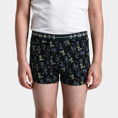 Boys Navy Blue Regular Fit Printed Briefs