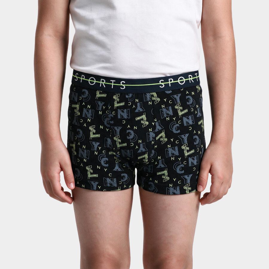 Boys Navy Blue Regular Fit Printed Briefs, नेवी ब्लू, large