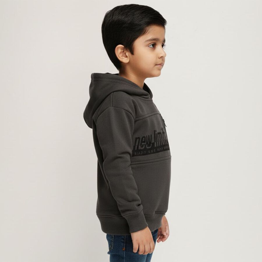 Boys' Sweatshirt, गहरा ग्रे, large image number null