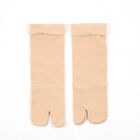 Women's Beige Regular Fit Split-Toe Ankle Socks, Beige, small