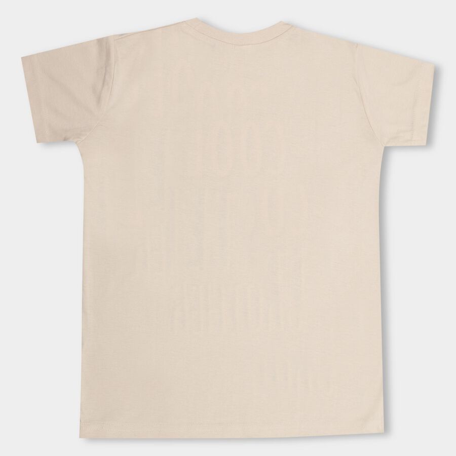 Boys' Half Sleeves T-Shirt , गहरा पीला, large image number null