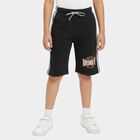 Boys' Charcoal Regular Fit Elastic Waist Jamaican Shorts, Charcoal, small