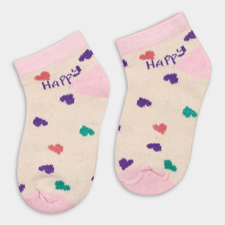 Girls' Socks (Pack of 2), Off White, large image number null
