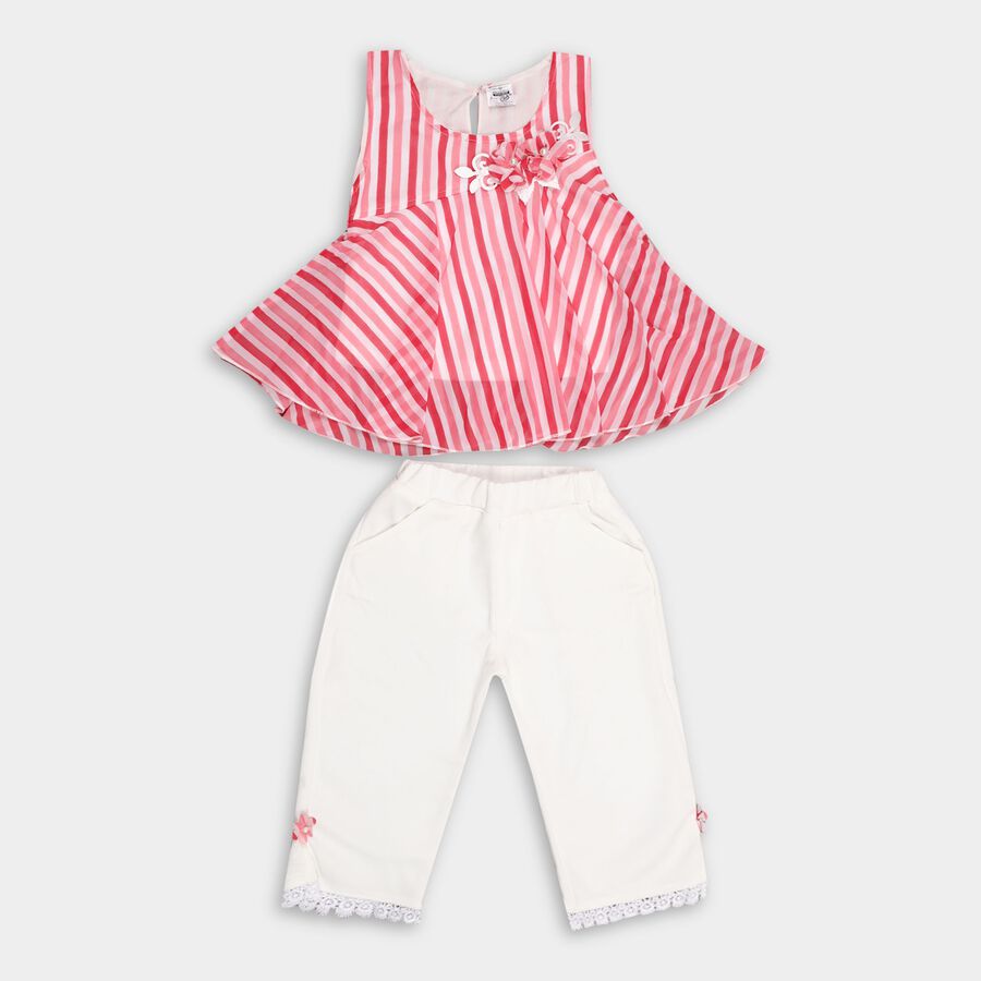 Girl's Capri Set, गुलाबी, large image number null