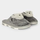 Women's Grey Slip-On House Slippers, ग्रे, small