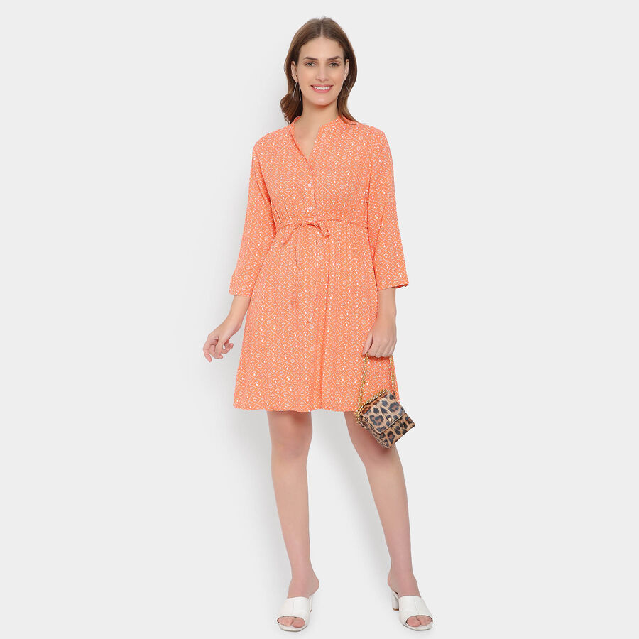 All Over Print Dress, मूँगा (कोरल), large image number null