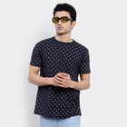 All Over Print Round Neck T-Shirt, Navy Blue, small image number null