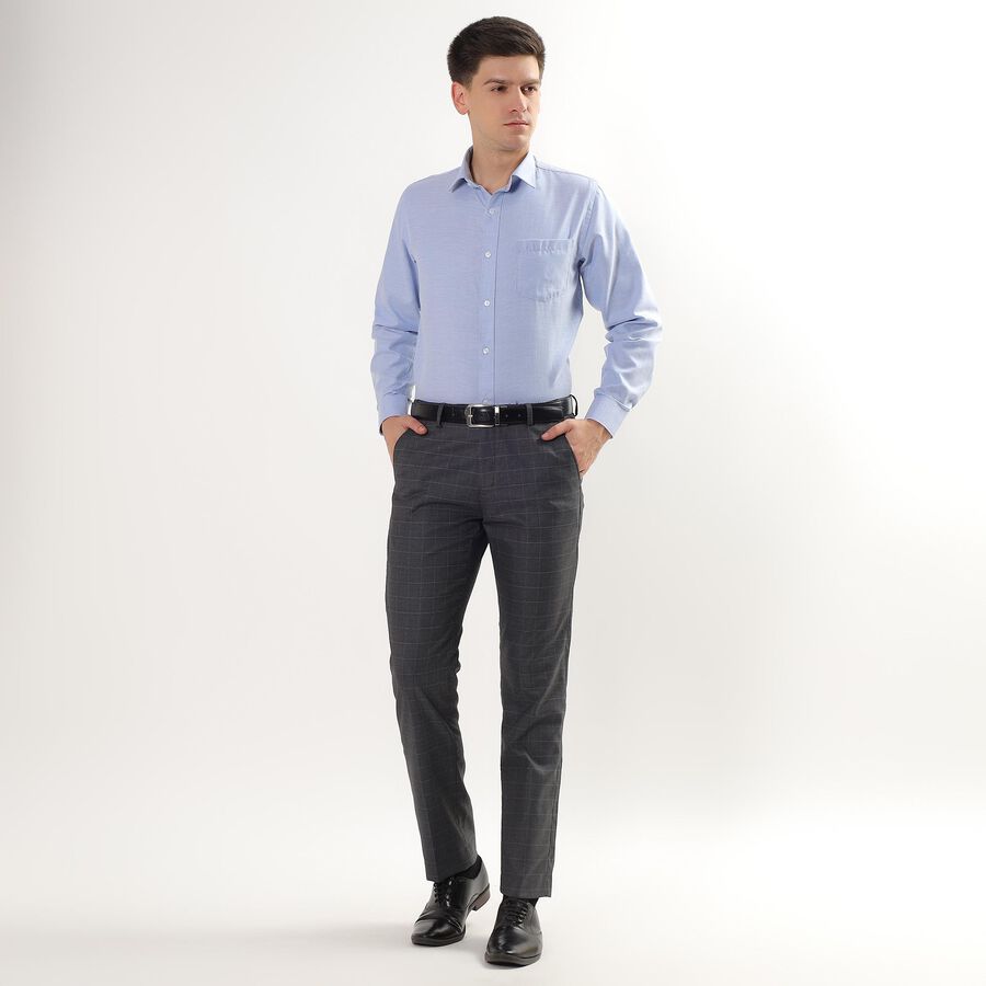 Men's Light Powder Blue Regular Collar Formal Shirt, Light Blue, large image number null