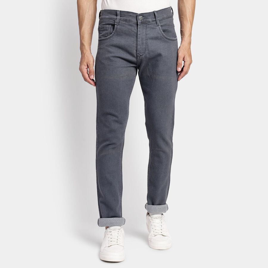 Men's Slim Fit Jeans, Light Grey, large image number null