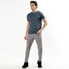 Men's Midnight Blue Crew Neck Athleisure Drifit T-Shirt, मध्यम नीला, small