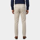 Men's Silver Slim Fit Casual Trousers, सिल्वर, small