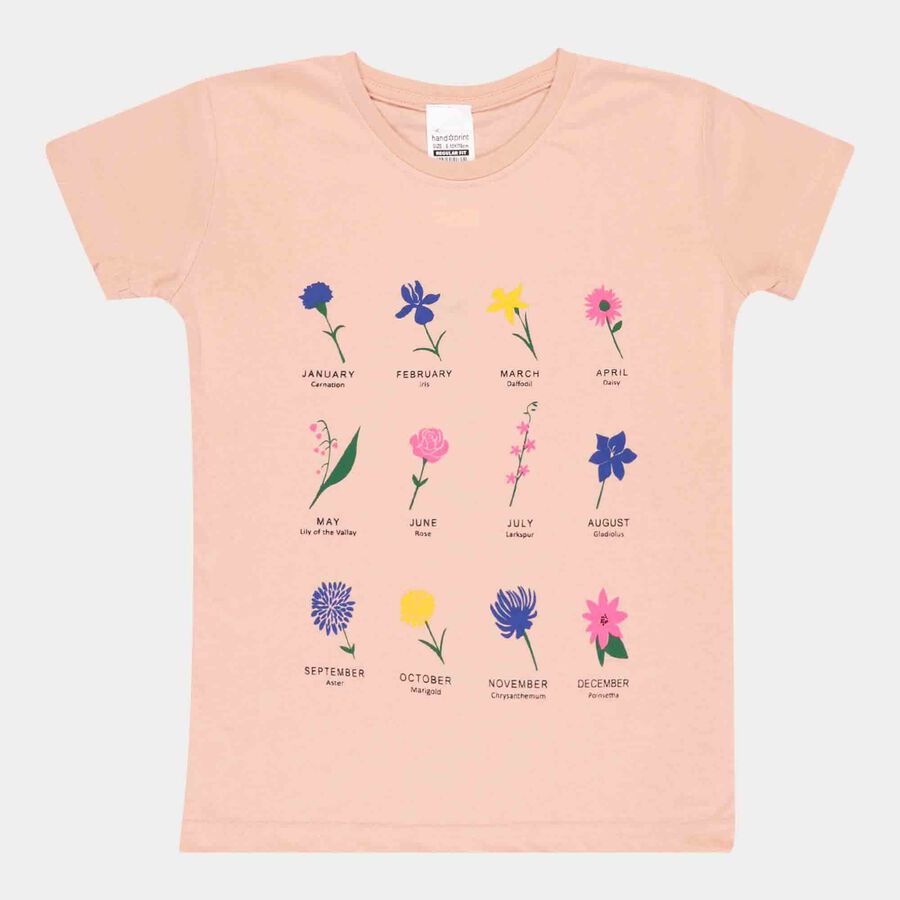 Solid T-Shirt, Peach, large image number null
