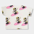 Girls' 100% Cotton T-Shirt, Off White, small