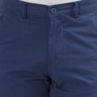 Men's 100% Cotton Slim Fit Casual Trousers, Dark Blue, small image number null
