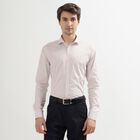 Men's Light Pink Cut Away Collar Slim Fit Formal Shirt, Pink, small image number null