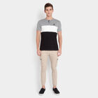 Cut & Sew Henley T-Shirt, Melange Mid Grey, small image number null