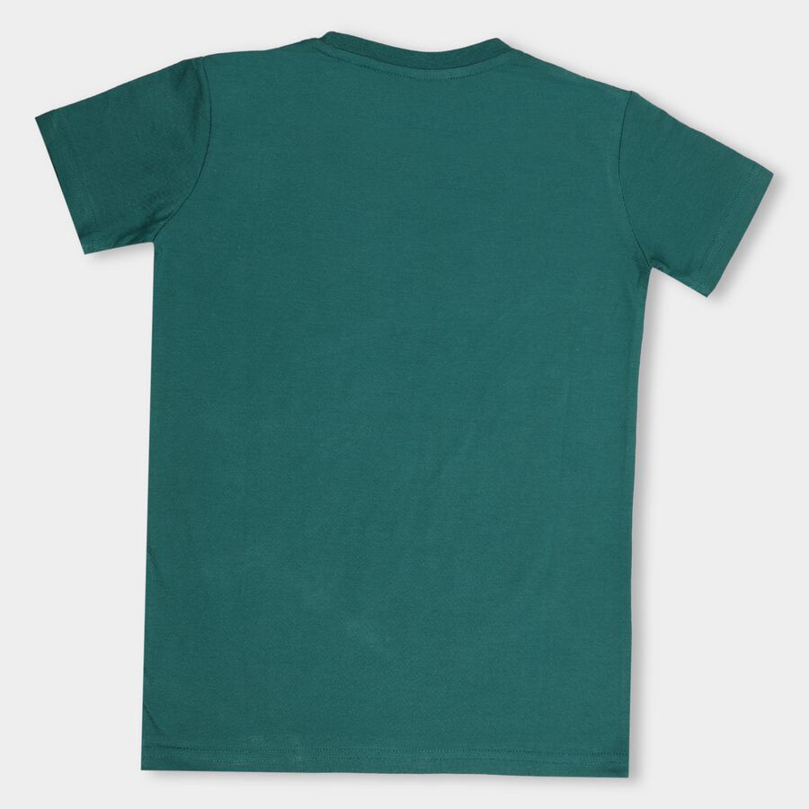 Boys' Half Sleeves T-Shirt, Dark Green, large image number null