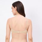 Women's Beige Cotton V-Neck Padded Bra, Beige, small
