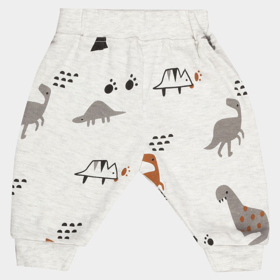 Infants Printed Pyjama, Melange Light Grey, large image number null