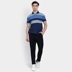 Men's 100% Cotton Collared Half Sleeves T-Shirt , Navy Blue, small image number null