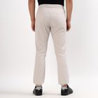 Men's 100% Cotton Slim Fit Casual Trousers , Silver, small image number null