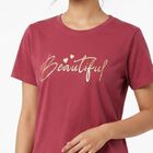 Women's Purple Cotton Round Neck Regular T-Shirt, Purple, small