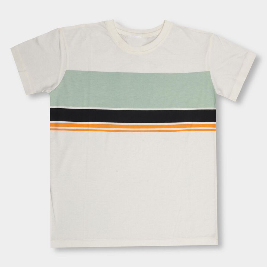 Boys' Half Sleeves T-Shirt , सफ़ेद, large image number null