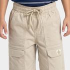Boys' Cream Regular Fit Cargo Jamaican Shorts, Off White, small