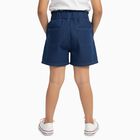 Girls' Shorts, मध्यम नीला, small
