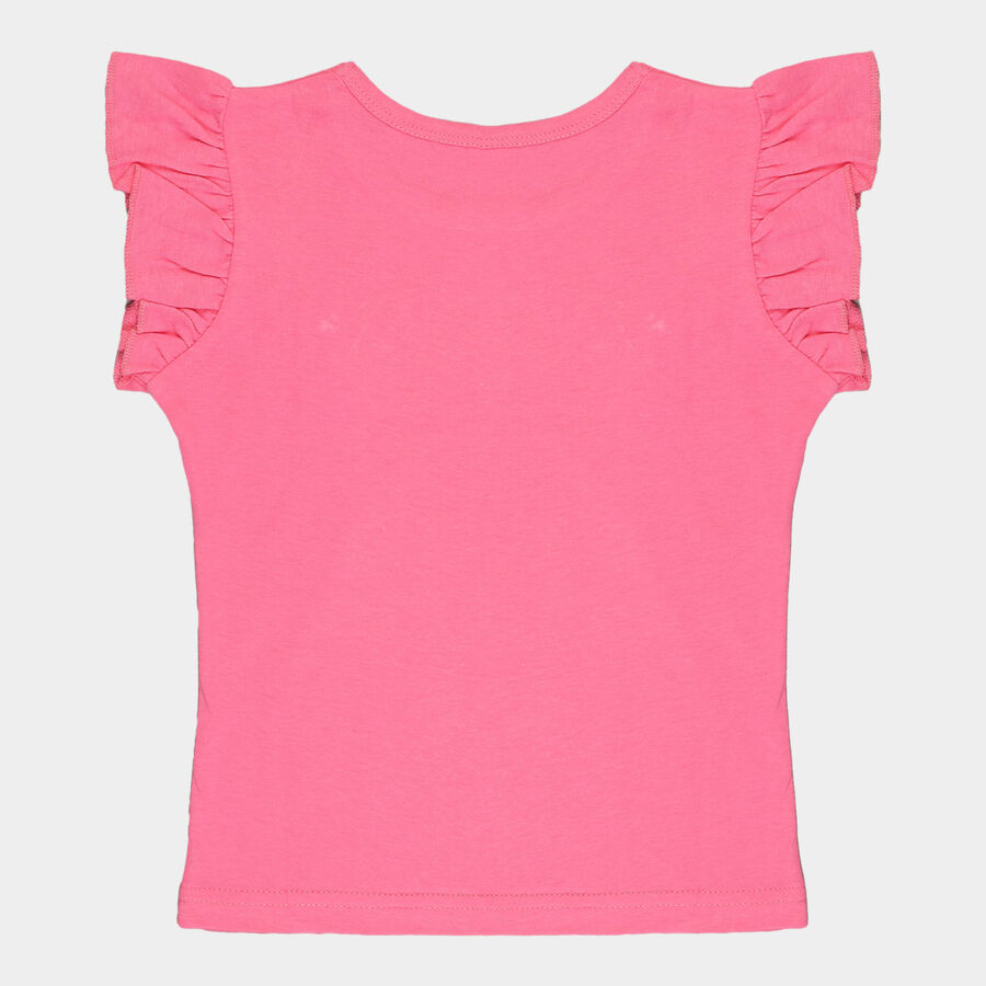 Girls Cotton T-Shirt, Pink, large image number null
