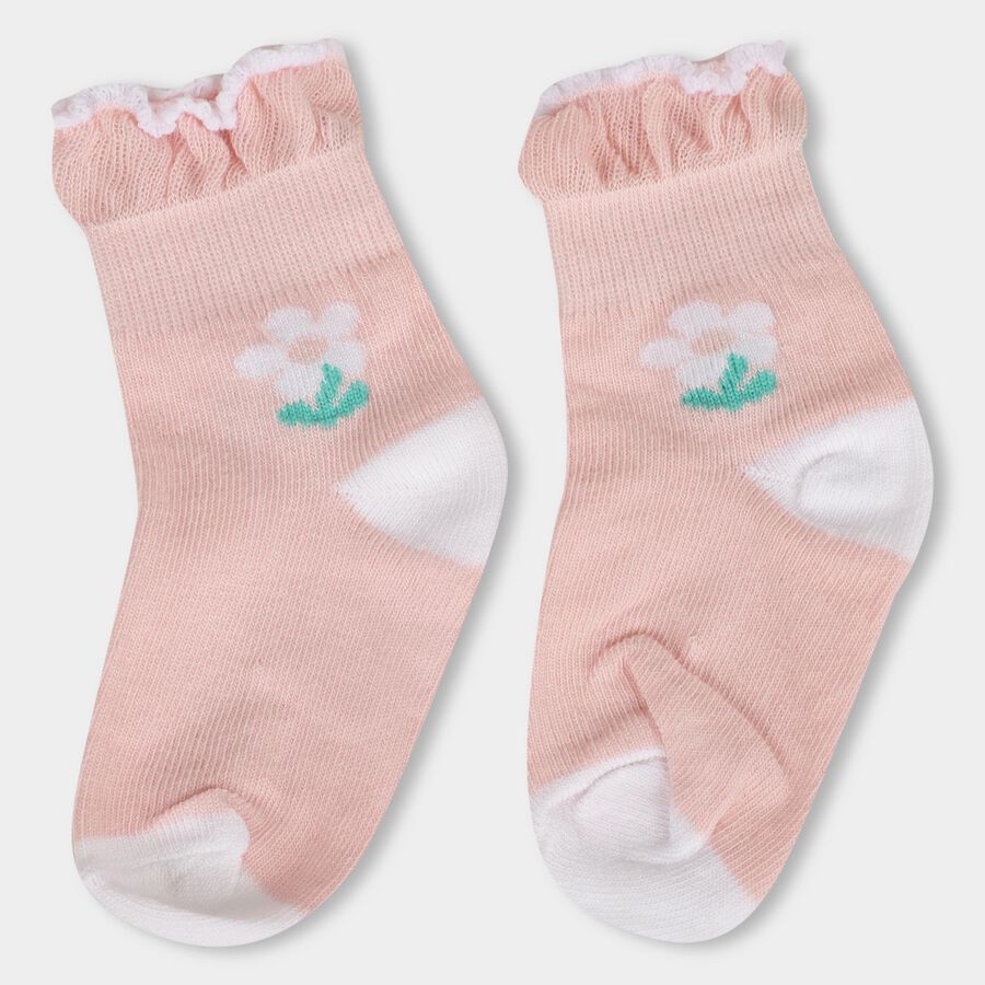 Girls' Socks (Pack of 2), Light Pink, large image number null
