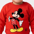 Infants' Red Cotton Crew Neck Pullover Sweatshirt, लाल, small
