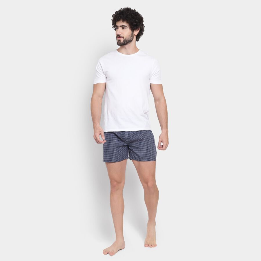 Men's Boxers, नेवी ब्लू, large